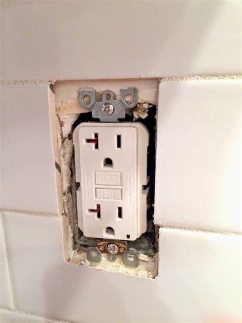 electrical box extender tile backsplash|backsplash outlet mount.